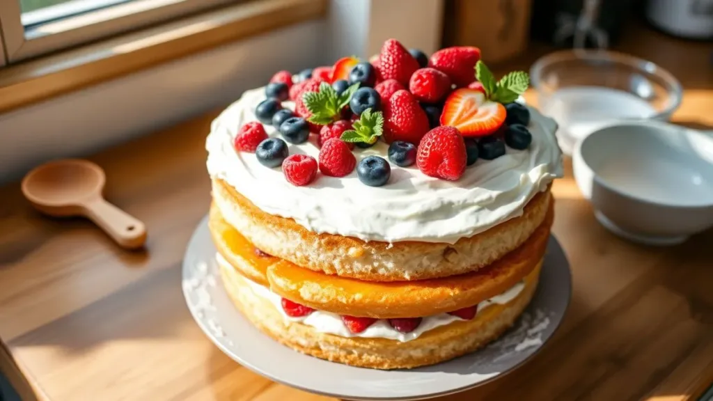 Berry Chantilly cake