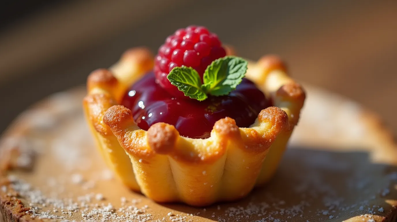 Mini puff pastry desserts