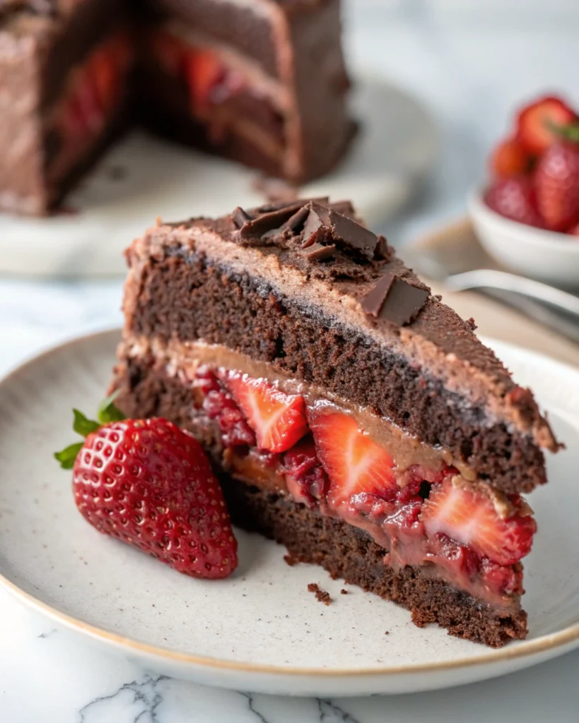 chocolate strawberry cake