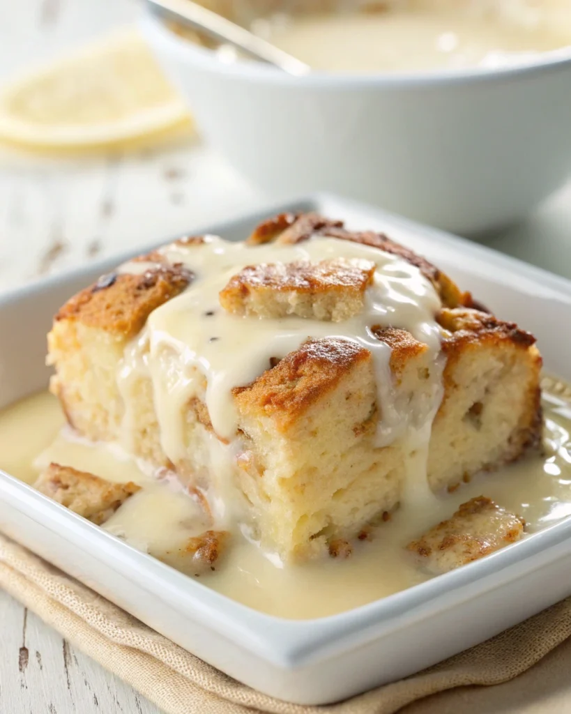 white chocolate bread pudding