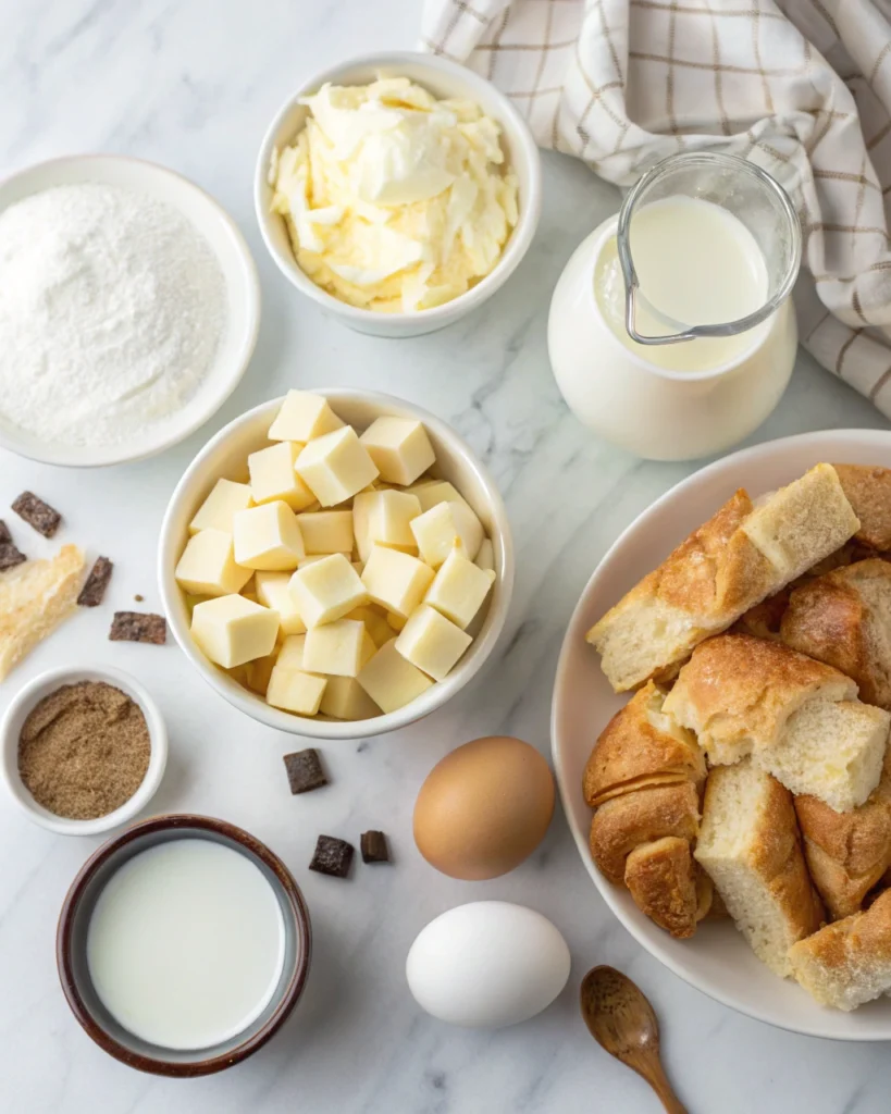white chocolate bread pudding