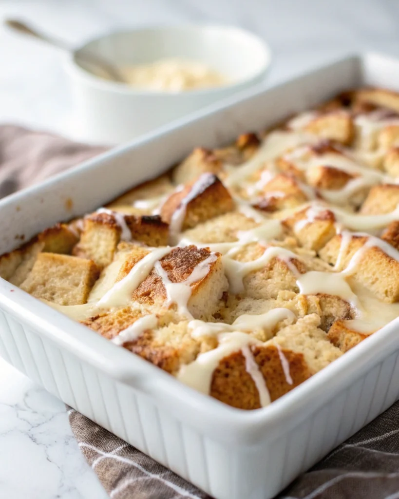 white chocolate bread pudding