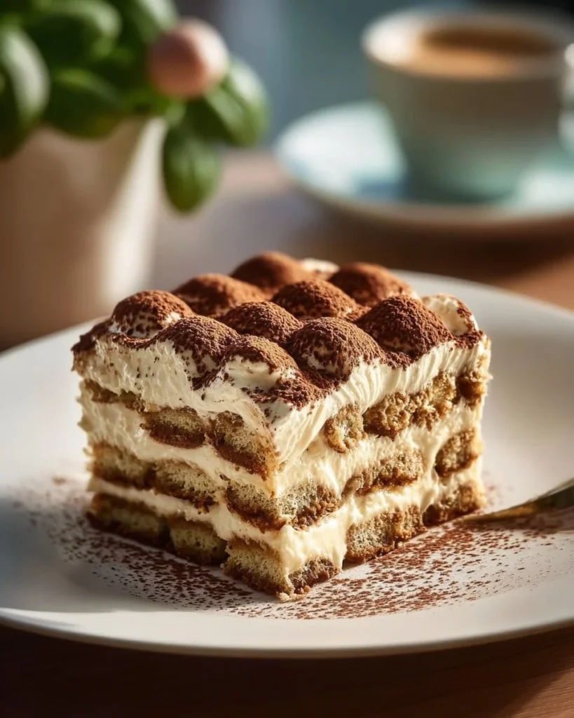 Delicious 10-minute easy tiramisu dessert with coffee and mascarpone layers