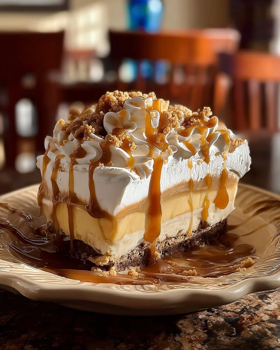 Amish peanut butter cream pie topped with whipped cream and crushed peanuts