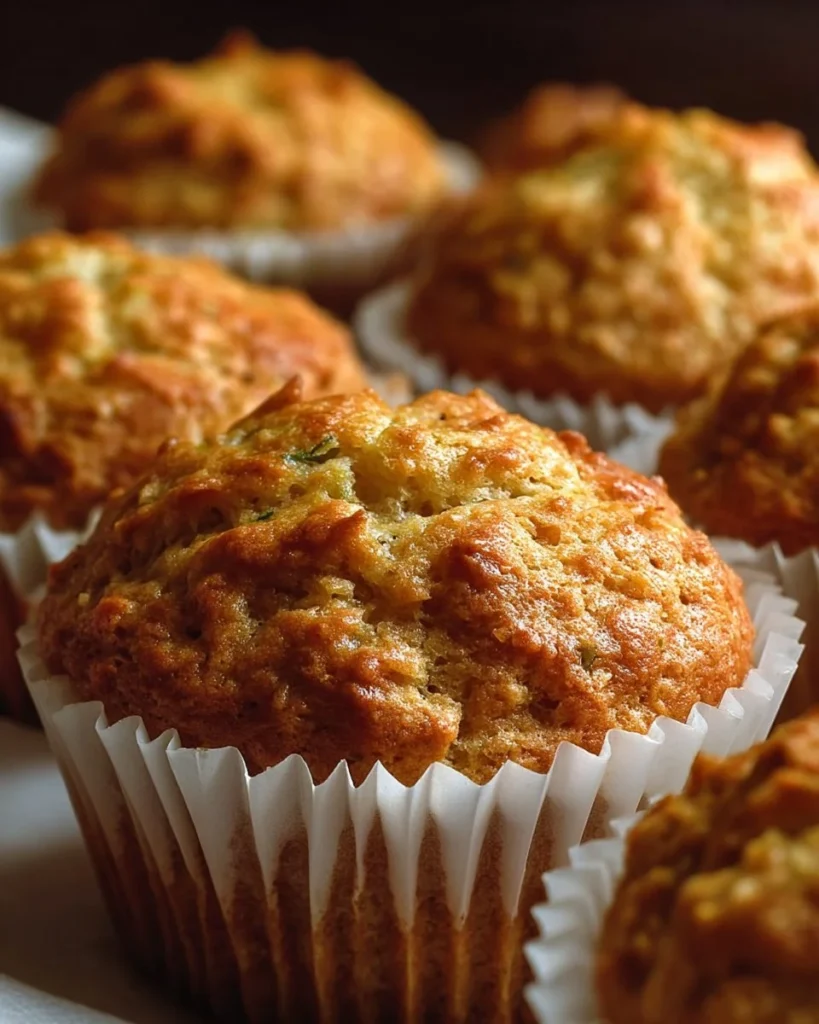 Delicious apple cinnamon zucchini muffins on a plate, perfect for breakfast.