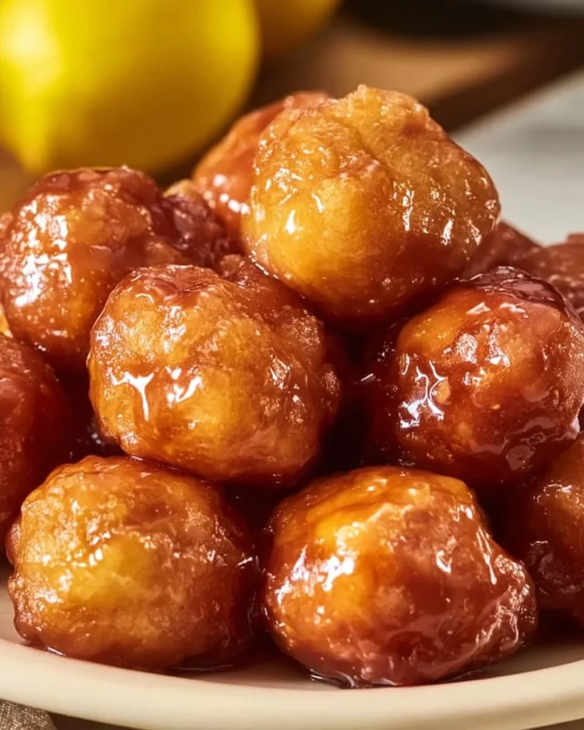 Delicious homemade Apple Fritter Bites on a plate.