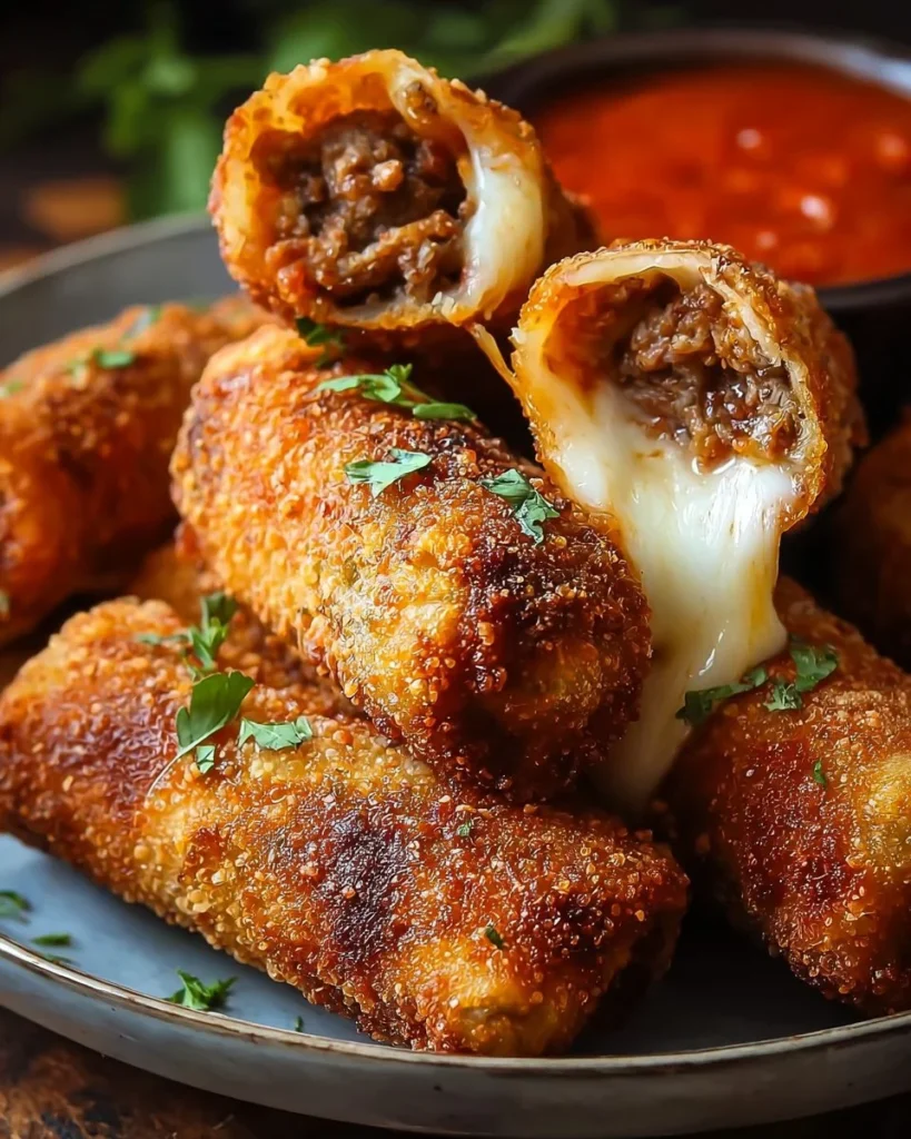 Bacon cheeseburger mozzarella bombs with melted cheese and crispy bacon