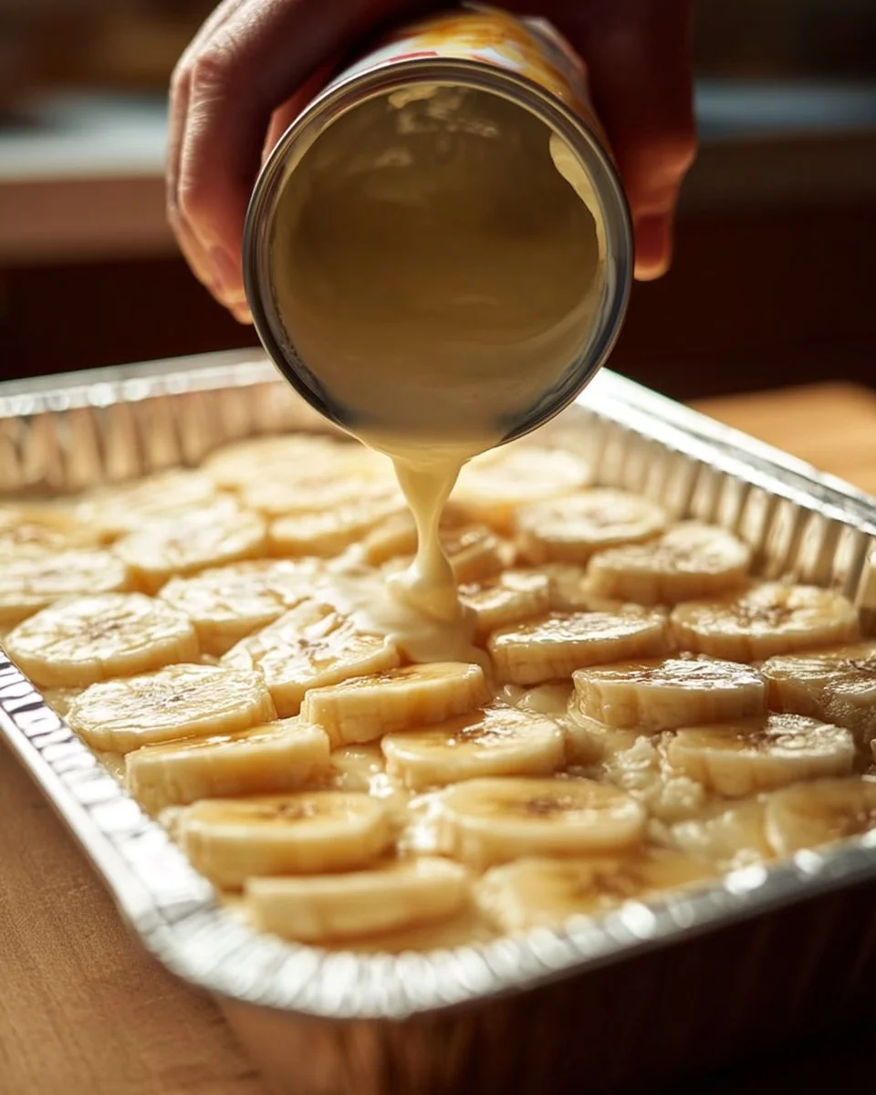 Delicious banana pudding dessert with layers of bananas and vanilla wafers