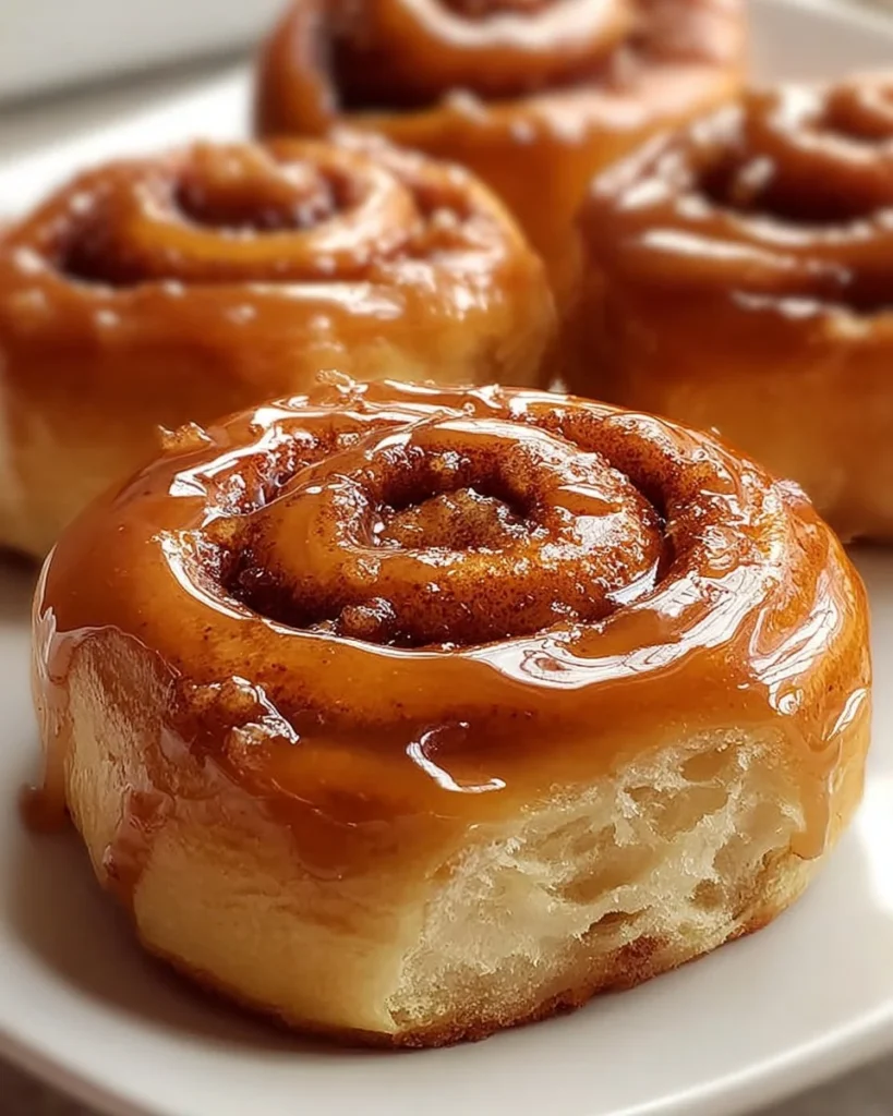Biscoff Cookie Butter Cinnamon Rolls topped with icing and crumbs