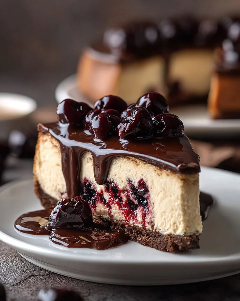 Black Forest Chocolate Swiss Roll dessert showcasing chocolate and cherry filling