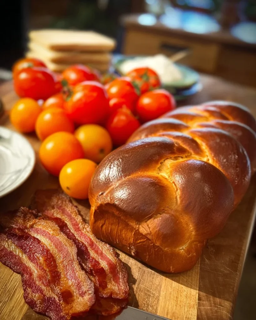 Delicious BLT sandwich with bacon, lettuce, and tomato on a plate
