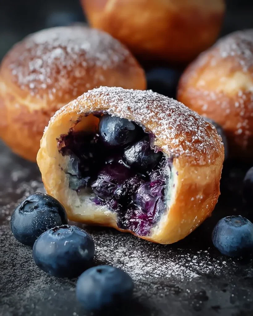 Delicious blueberry pie bombs with a flaky crust and juicy filling