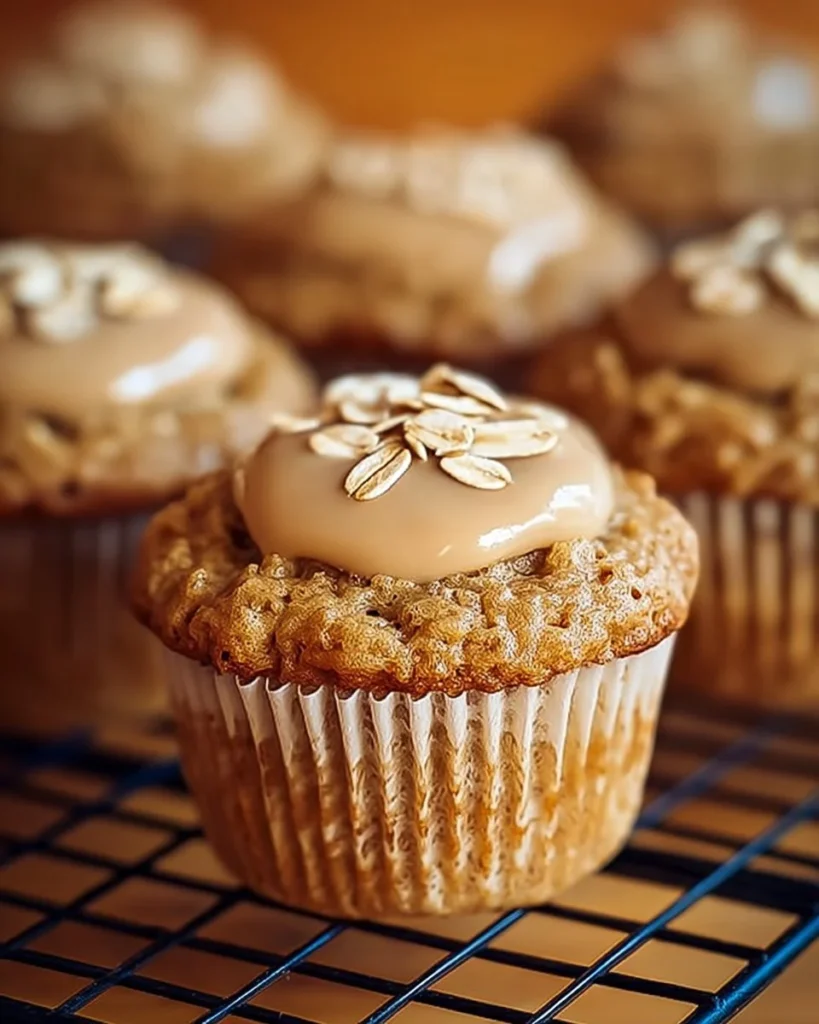 Delicious breakfast oatmeal cupcakes ready to eat on the go