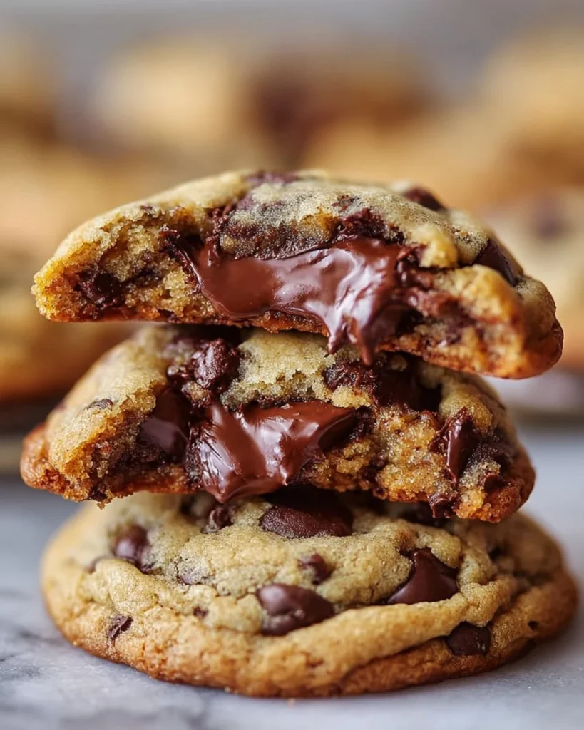 Freshly baked Brookies Cookies combining brownies and cookie dough.