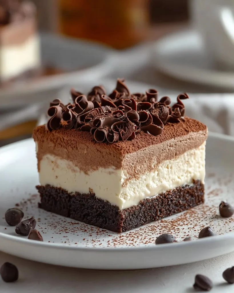 Brownie Bottom Cheesecake with a rich brownie layer and creamy cheesecake topping