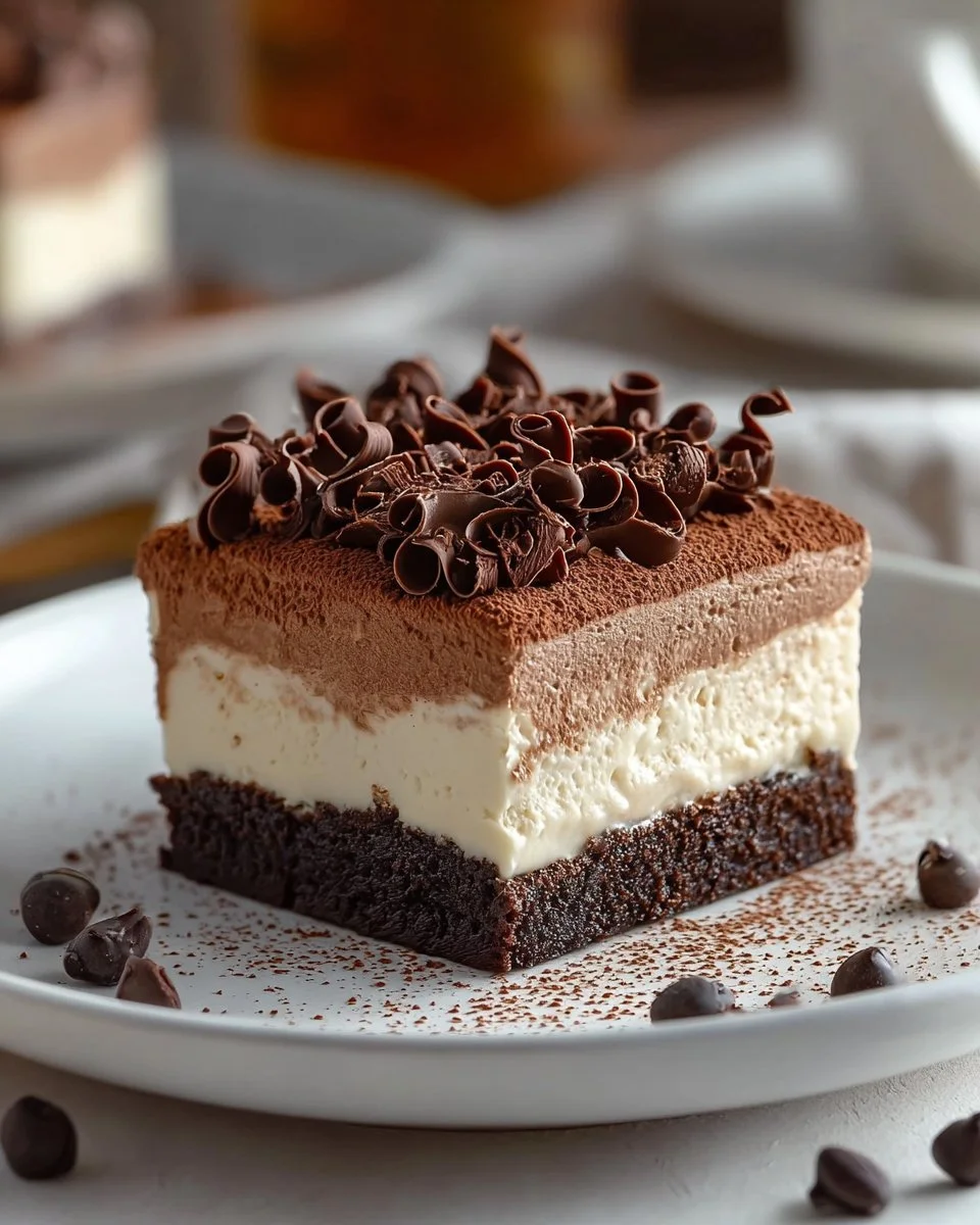 Brownie Bottom Cheesecake with a rich brownie layer and creamy cheesecake topping