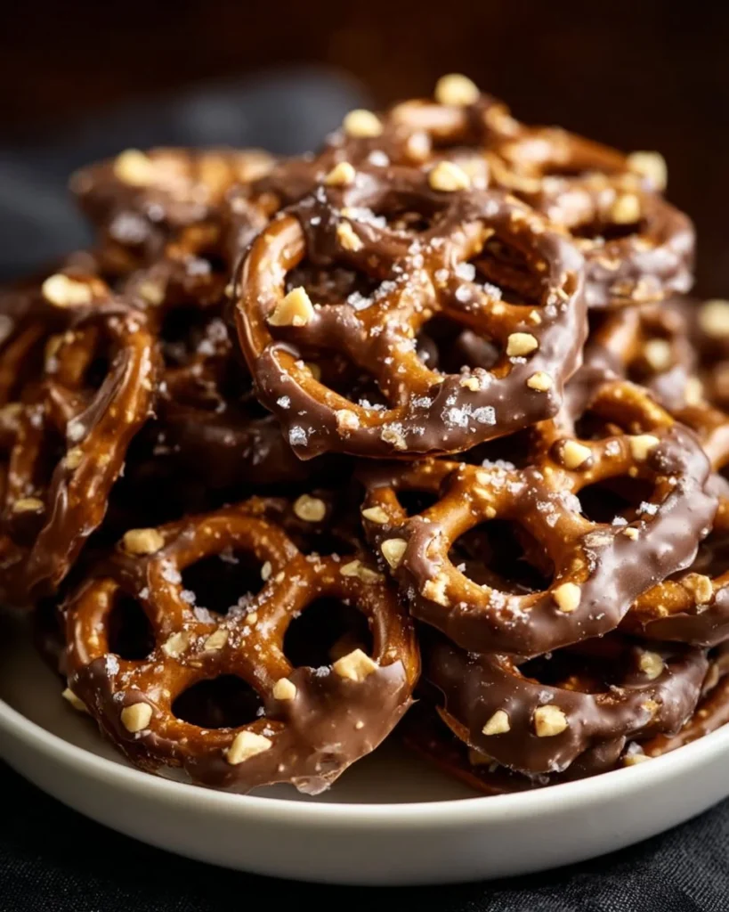 Delicious butter toffee pretzels coated in rich toffee and crunchy texture.