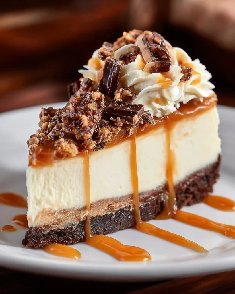 Slice of delicious Carrot Cake Cheesecake on a plate with frosting