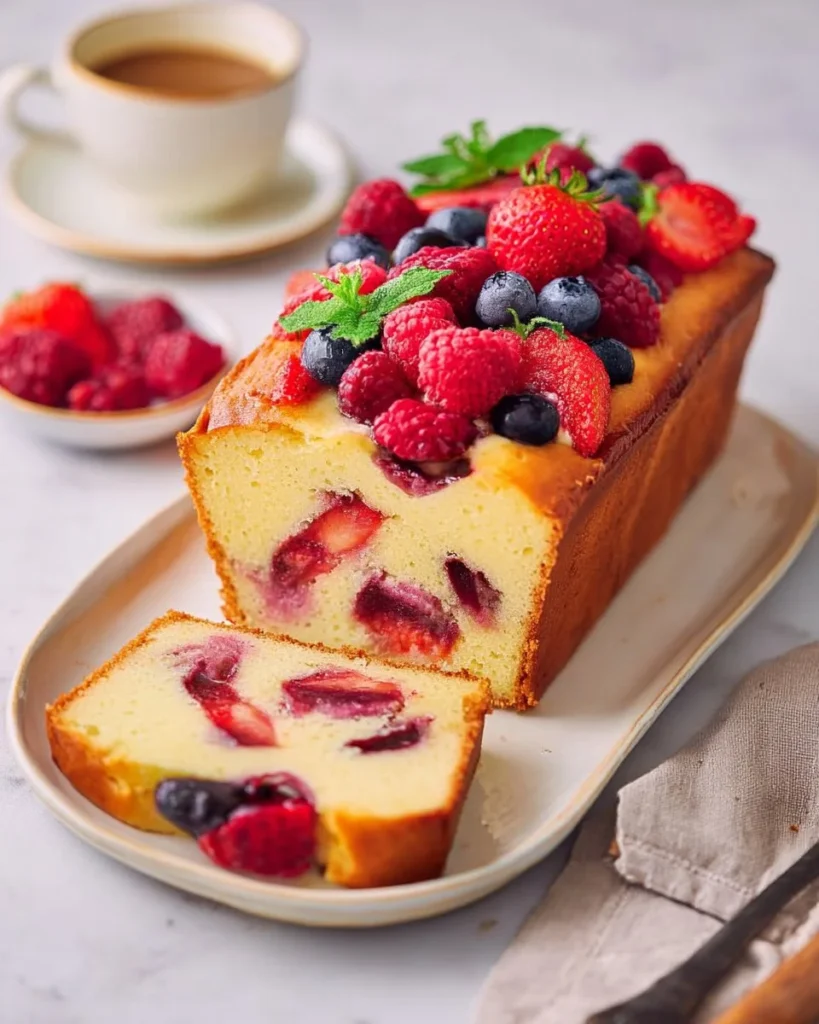 Delicious cheesecake made in a loaf pan, ready for serving and sharing.
