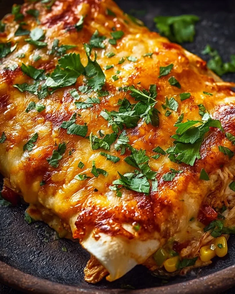 Cheesy baked chicken chimichangas with toppings and sides