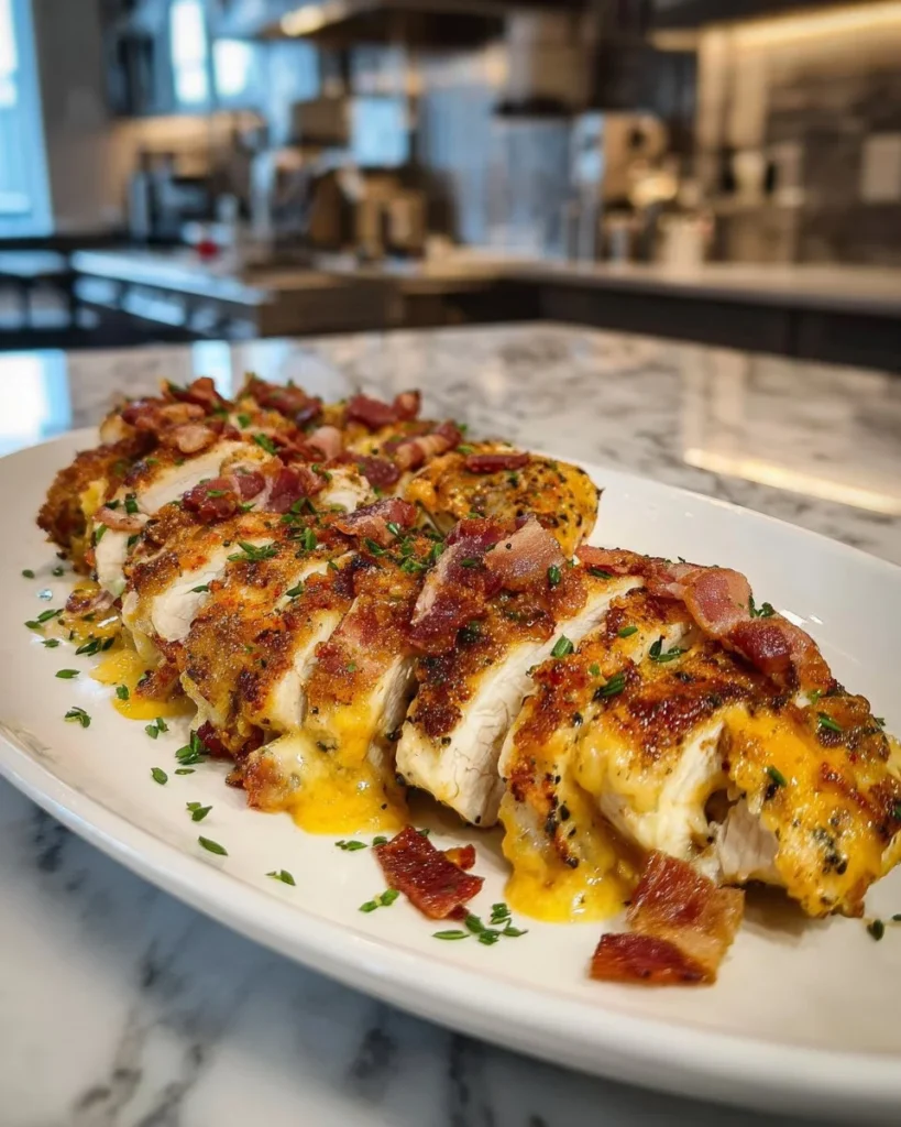 Cheesy ranch baked chicken tenders served on a plate