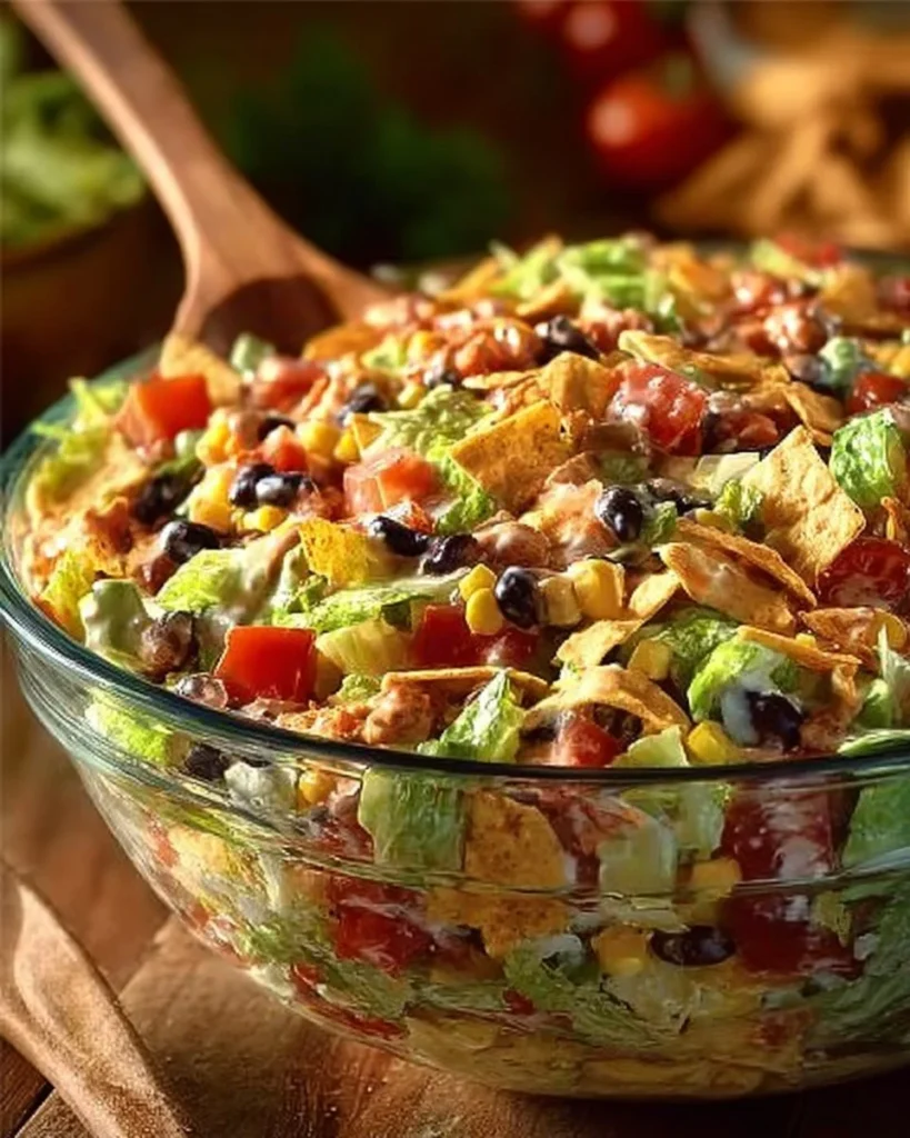 Delicious chicken salad served in a bowl with fresh vegetables