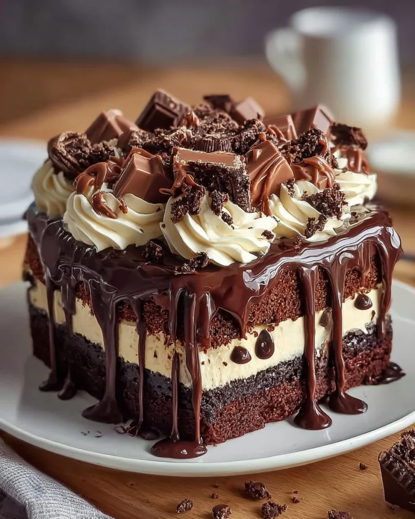 A tempting display of Chocokate Ding Ding dessert, perfect for chocolate enthusiasts.