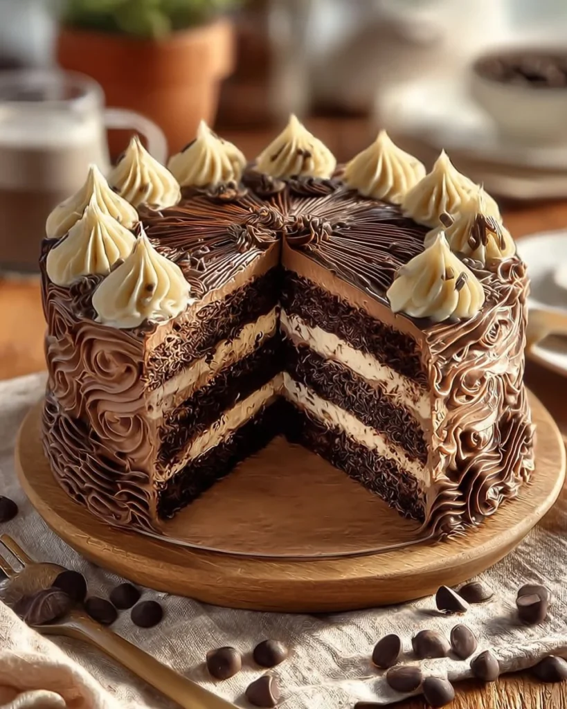 Chocolate and Vanilla Dream Cake, a deliciously layered dessert ideal for celebrations