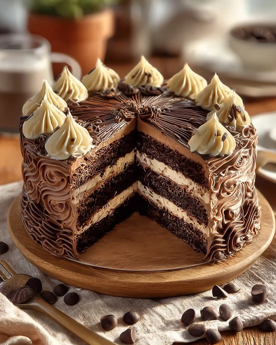 Chocolate and Vanilla Dream Cake, a deliciously layered dessert ideal for celebrations
