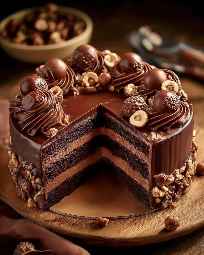 Delicious Chocolate Cherry Swiss Roll dessert with chocolate and cherry filling