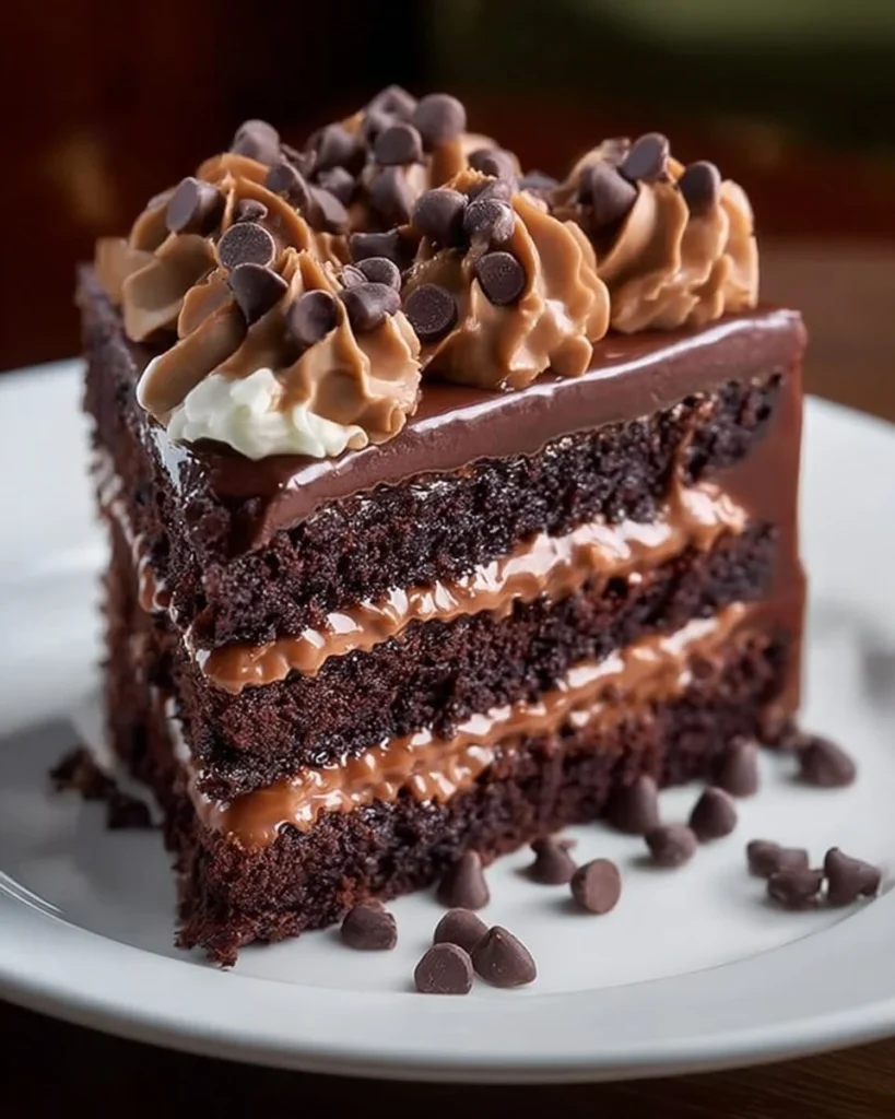 Delicious Chocolate Hazelnut Cheesecake Trifle served in a glass dessert dish