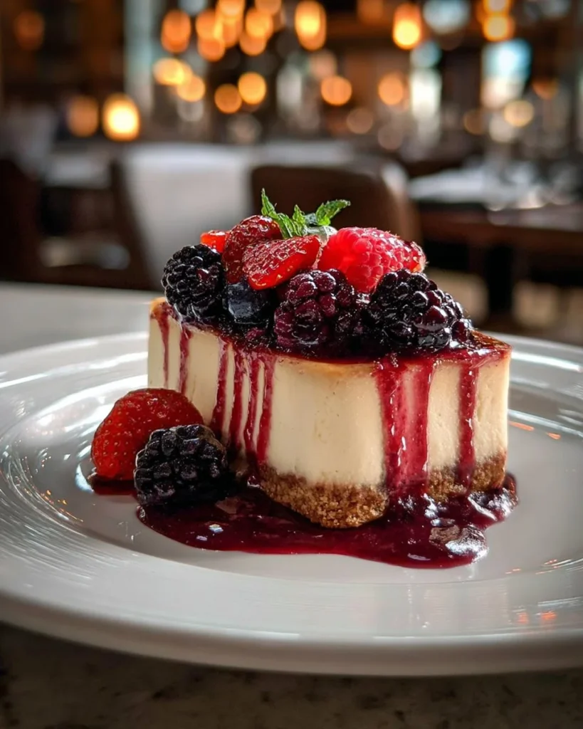 Decadent Chocolate Mascarpone Cheesecake slice on a white plate