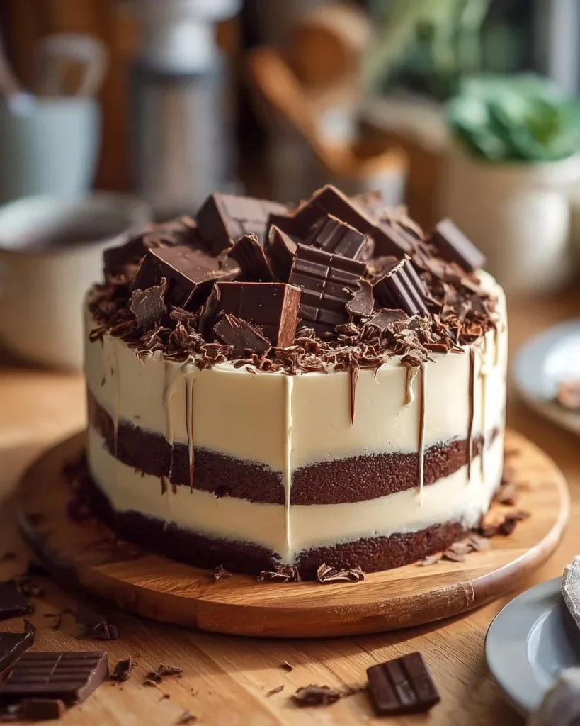 Delicious Chocolate Ripple Cake, a no-bake classic dessert served on a festive plate.