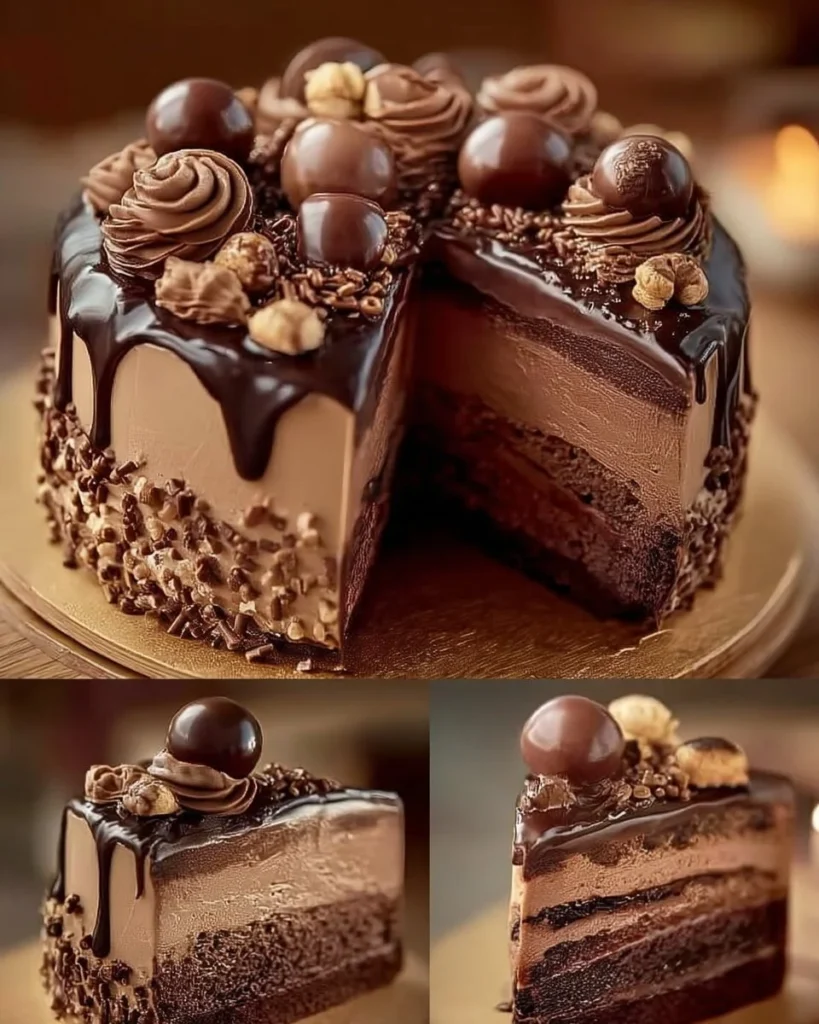 Chocolate Swiss Roll with Cherry Filling on a plate