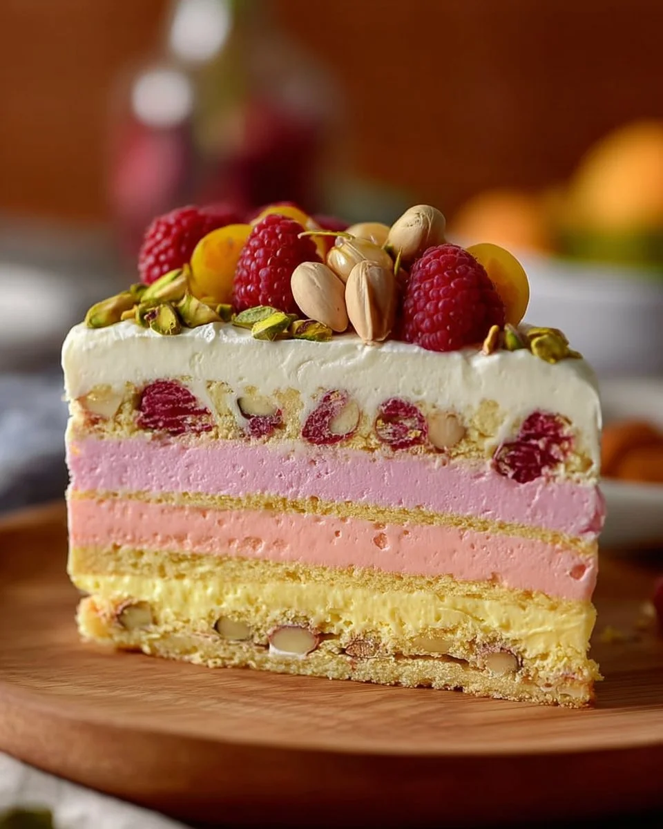 Delicious Classic Cassata Cheesecake with colorful layers and toppings