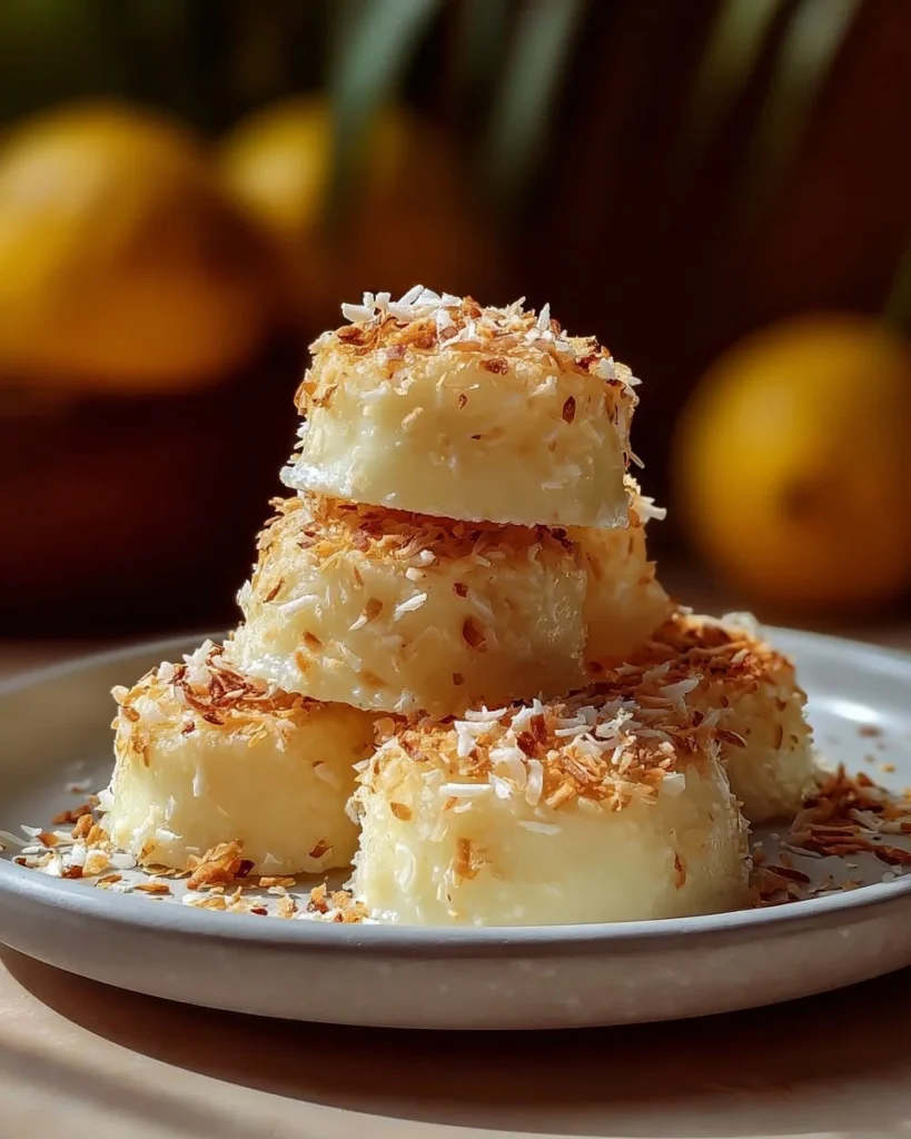 Delicious Coconut Lemon Cheesecake Bites topped with fresh lemon zest.