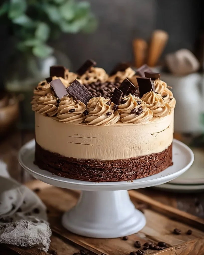 Deliciously layered Coffee Chocolate Sponge Cake with rich frosting
