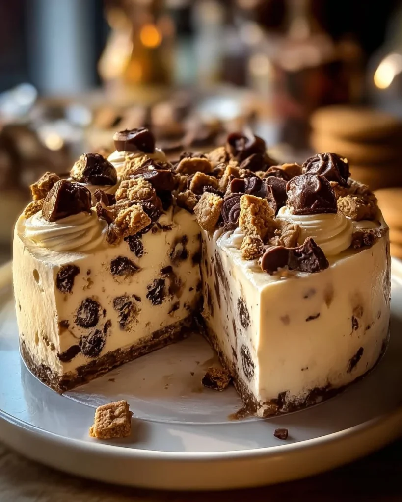 Delicious Cookie Dough Ice Cream with Snickers and Reese's chunks