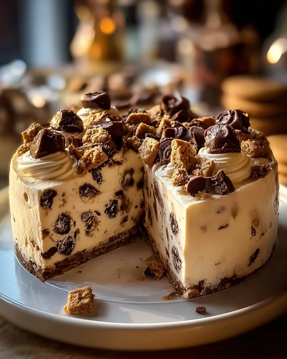 Delicious Cookie Dough Ice Cream with Snickers and Reese's chunks