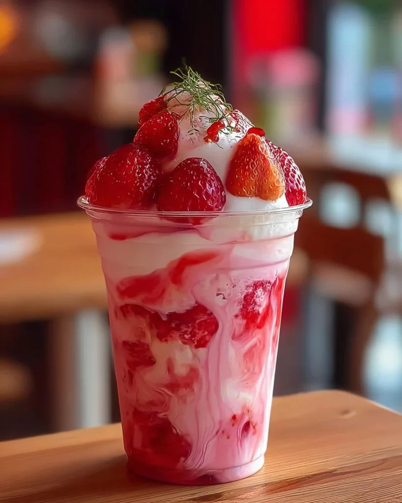 Cosmic Rubylicious Elixir in a glass with fresh ingredients