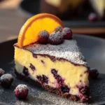 Cranberry Orange Spice Cake topped with Citrus Cream Cheese frosting