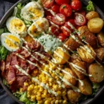 Creamy avocado jammy eggs plated with fresh herbs and spices