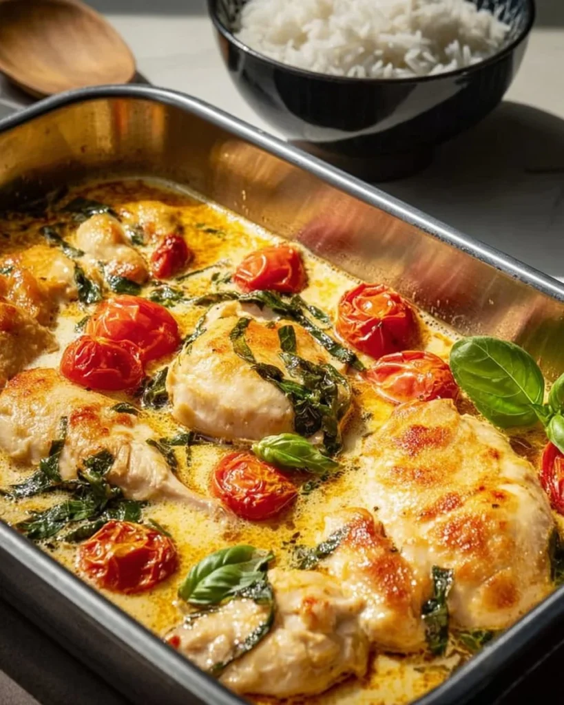 Creamy Mozzarella Chicken dish with melted cheese and herbs on a plate