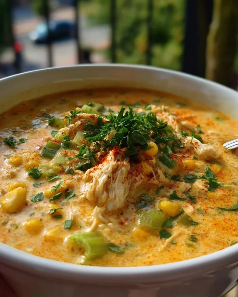 Delicious Creole Crab & Corn Chowder featuring fresh crab and sweet corn