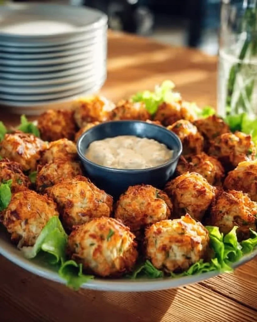 Crispy crab appetizer served on a plate, garnished with fresh herbs.