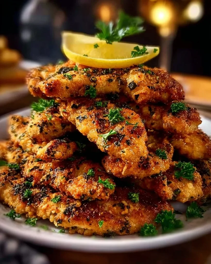 Crispy Greek chicken tenders served with a tangy dipping sauce