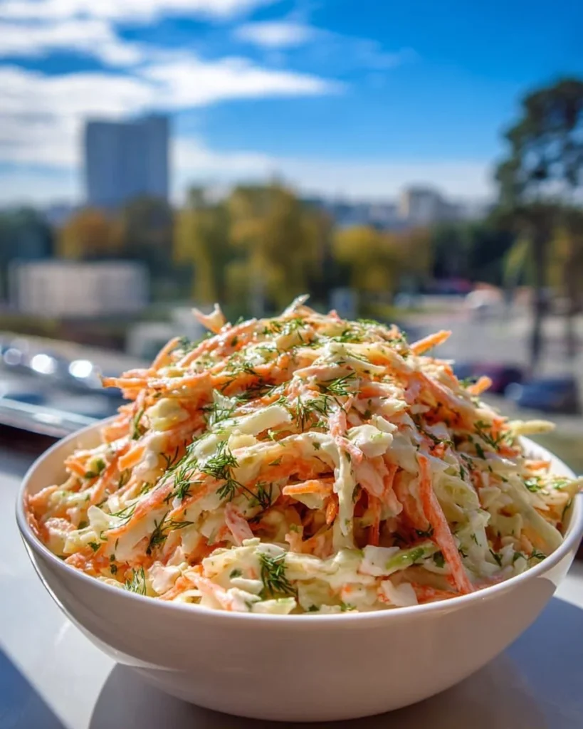 Crunchy apple and carrot salad in a bowl with fresh ingredients