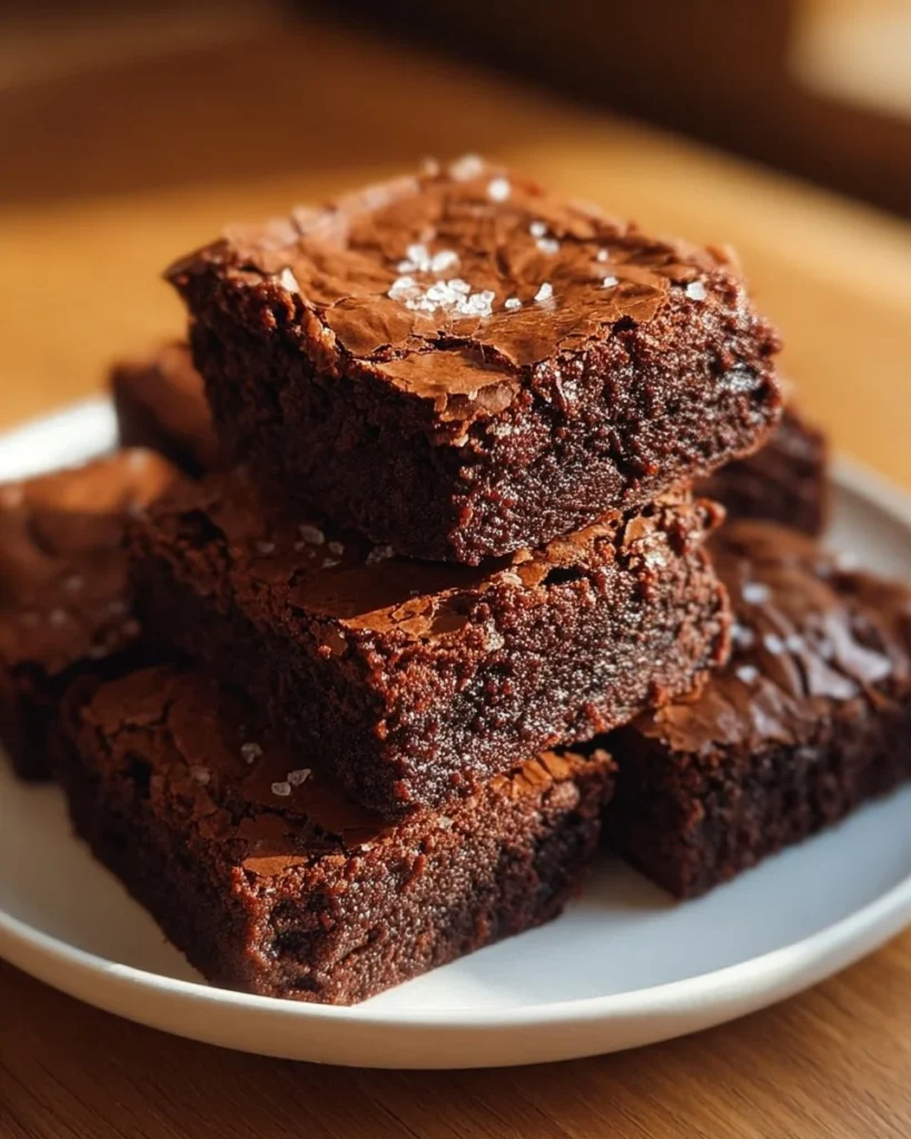 Deliciously dense and fudgy brownies drizzled with chocolate.
