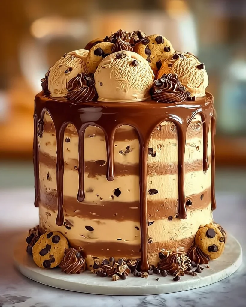 Delicious dessert featuring Snickers, Reese's, and cookie dough layers