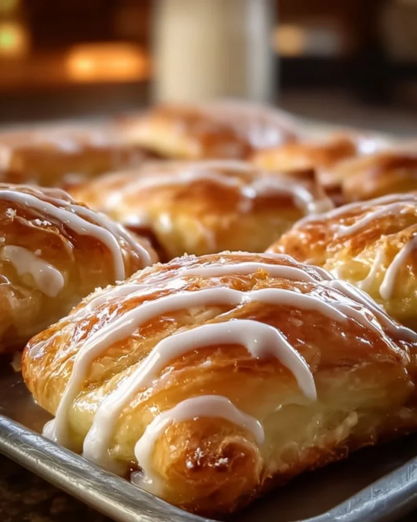 Flaky and creamy Easy Breakfast Cheese Danish ready to enjoy.